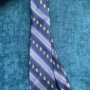 Disney Parks Star Wars Silk Tie with R2-D2 Droid Pattern